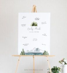 printable guestbook alternative poster lake and pine wedding guest wedding guest book poster template doc