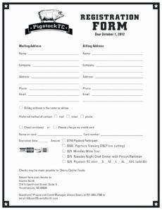 printable sample workshop registration form template  vincegray2014 baseball registration form template pdf