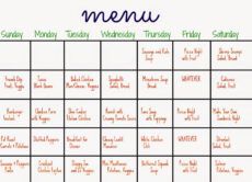 sample 31 days of dinners a menu plan for the whole month  the monthly food menu template example