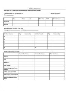 sample 42 simple rental application forms 100% free  templatelab home rental application form template excel