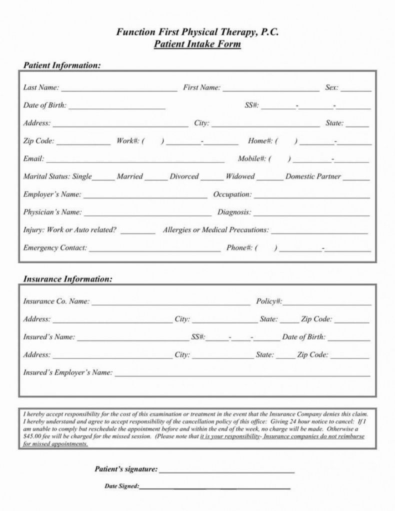 Free Counseling Forms Templates Of Customer Intake Fo 