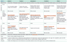 sample sample twoweek menu for long day care  healthy eating child care menu template excel