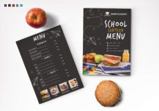 sample school canteen menu design template in psd word publisher publisher menu template excel