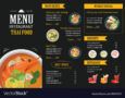 Sample Thai Food Restaurant Menu Template Flat Design Vector Image Thai ...