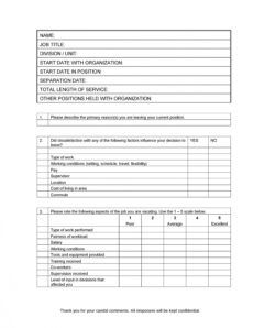 editable 40 best exit interview templates &amp;amp; forms ᐅ templatelab employee exit interview form template pdf