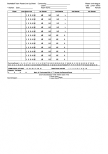 editable basketball team rosterline up sheet template printable volleyball registration form template example