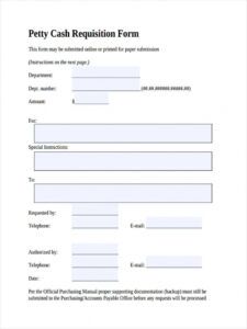 Fund Request Form Template