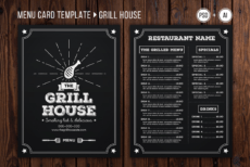 editable grill house menu template grill menu template sample