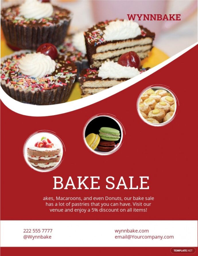 Editable Printable Bake Sale Flyer Template Free Pdf Word Doc Bake Sale ...