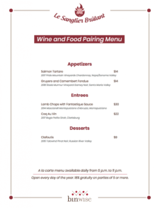 food and wine pairing menu  rules for wine &amp; food pairing wine pairing menu template example