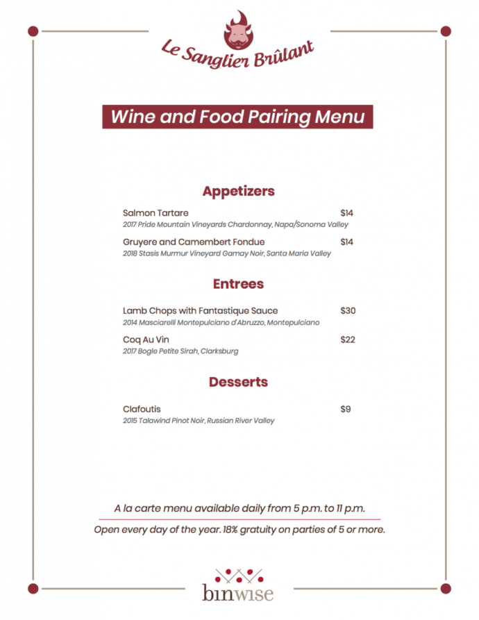 Food And Wine Pairing Menu Rules For Wine & Food Pairing Wine Pairing