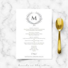 free elegant wedding food menu template elegant menu template pdf