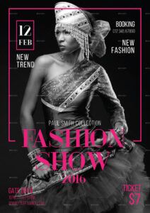 free fashion show flyertokosatsu  graphicriver fashion show poster template excel