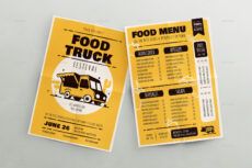 free food truck festival  menu template food truck menu template excel