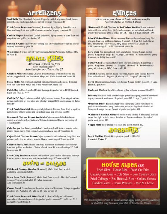 free menu west  cleveland's premier soul food destination!!! soul food menu template sample