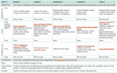 free sample twoweek menu for long day care  healthy eating child care food menu template sample