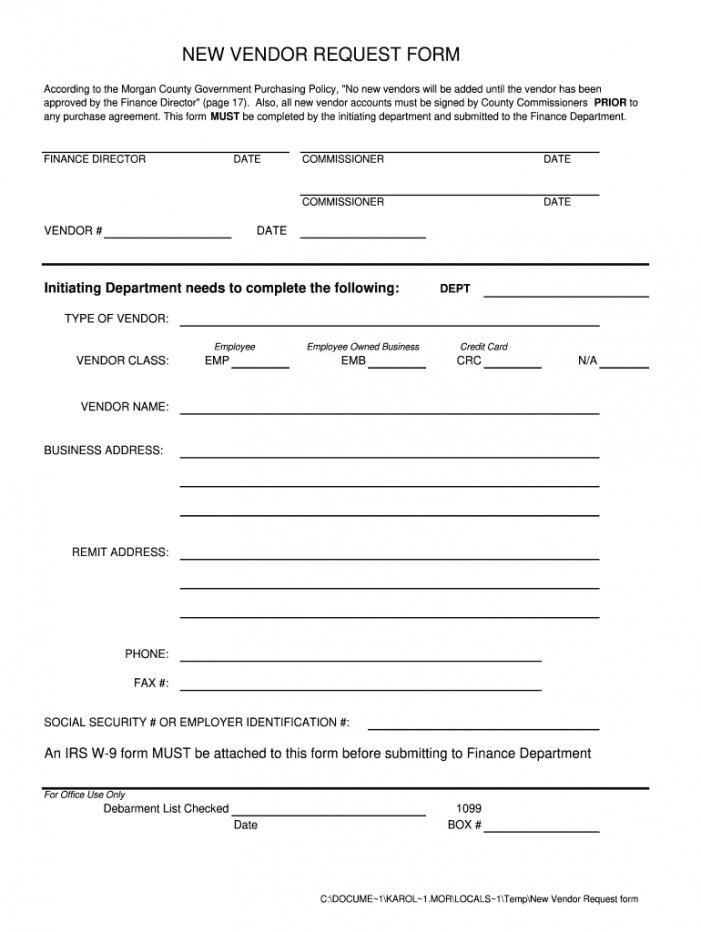 free vendor request form  fill out and sign printable pdf template  signnow new vendor request form template