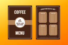 printable coffee shop menu template  download free vectors clipart coffee shop menu template example