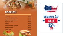 printable restaurant signage templates  signagecreator memorial day menu template pdf