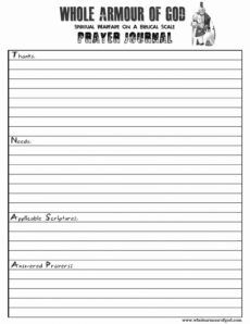 Prayer Request Form Template