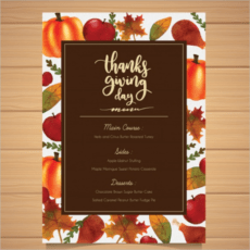 sample 36 thanksgiving menu templates free sample designs thanksgiving dinner menu template