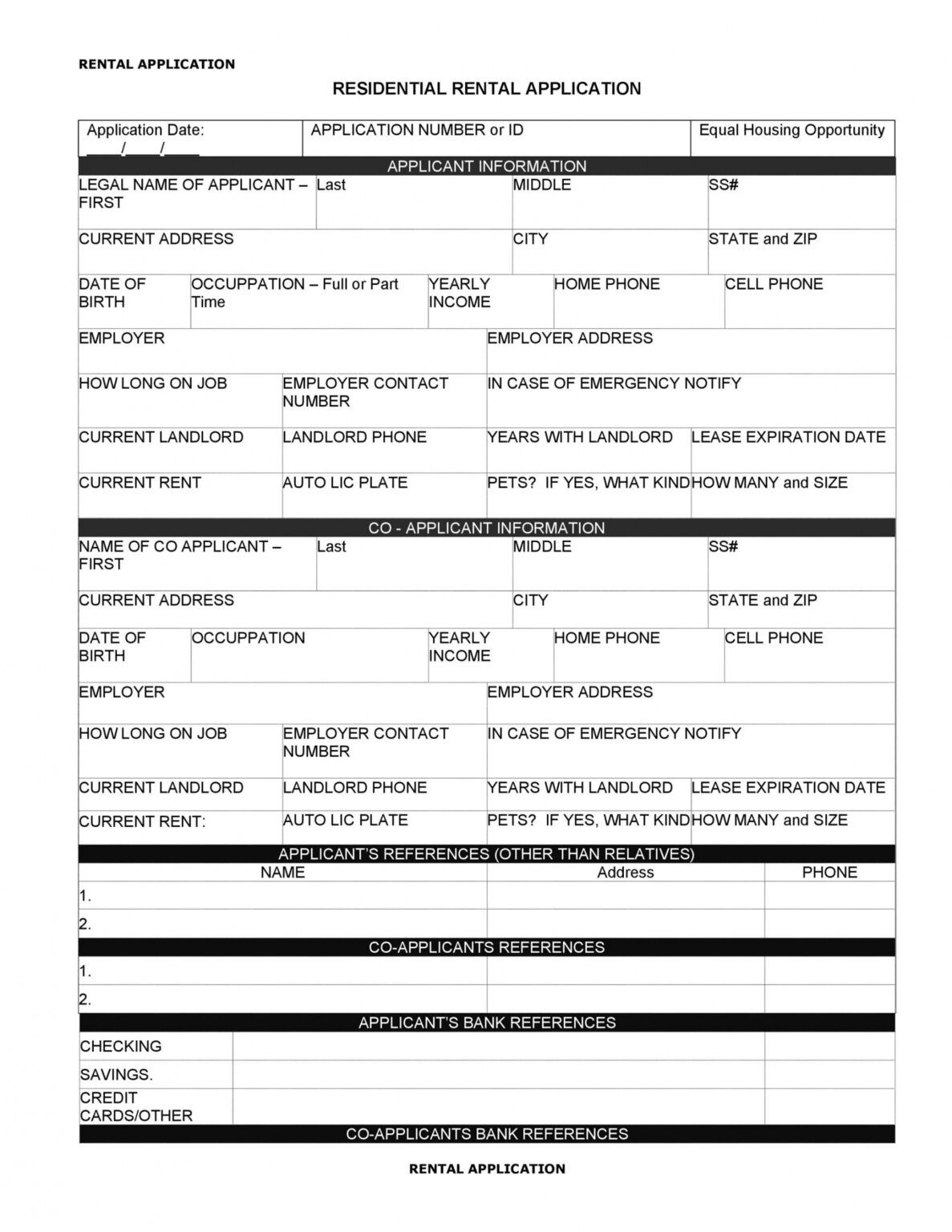 pinpoint property application form