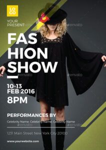 sample fashion show flyervynetta  graphicriver fashion show poster template doc