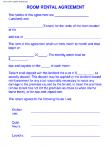 sample room rental agreement template  fill out and sign printable pdf template   signnow room rental application form template pdf