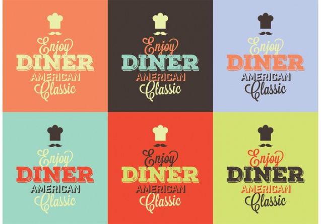 sample typographic 50s diner signs  download free vectors 50s diner menu template pdf