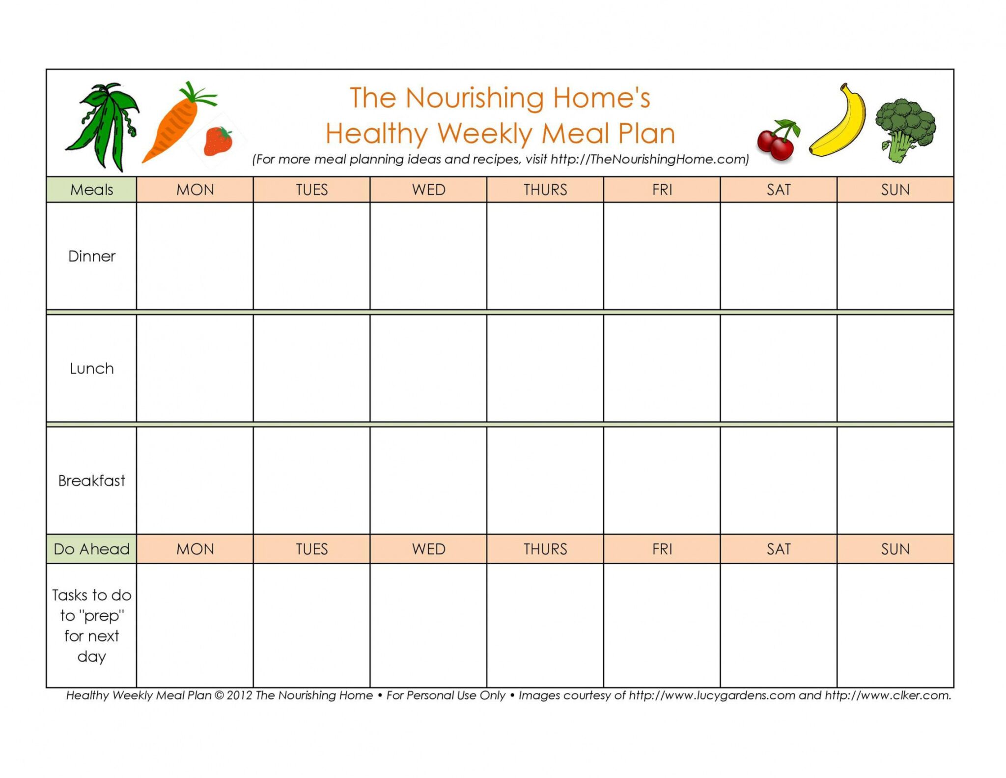 Sample Weekly Dinner Menu Template ~ Addictionary Home Dinner Menu ...