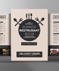 Best Modern Restaurant Food Menu Template Excel Example