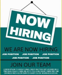 Best Now Hiring Poster Template Word