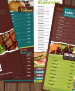 Best Sandwich Shop Menu Template Excel Sample