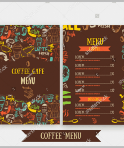 Cafeteria Menu Template Pdf Example