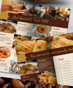 Cafeteria Menu Template Word Sample