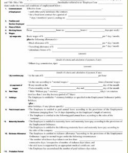 Cleaning Job Application Form Template