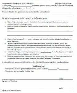 Cleaning Job Application Form Template Word