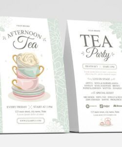 Costum High Tea Menu Template Pdf Example