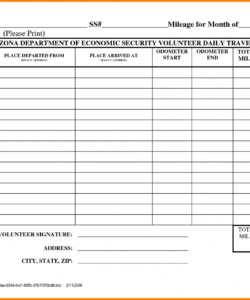 Costum Mileage Claim Form Template Word Sample