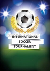 editable international soccer tournament poster design vector image soccer tournament poster template