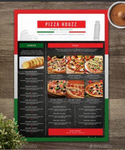 Editable Pizza Menu Design Template Word Sample