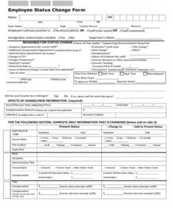 Employee Address Change Form Template Doc Sample