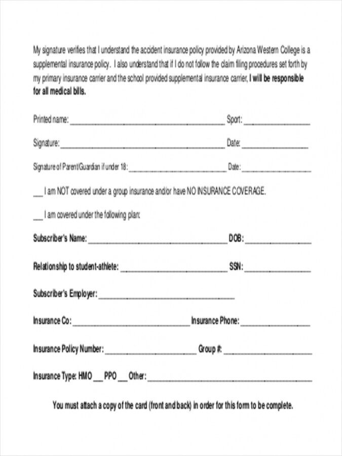 Free 8 Sports Physical Forms In Pdf Ms Word Employee Physical Form