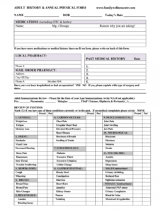 free adult physical form  fill online printable fillable employee physical form template pdf