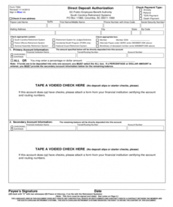 Free Bank Direct Deposit Form Template Pdf Example