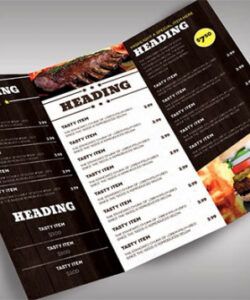 Free Modern Restaurant Food Menu Template Word Example