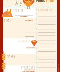 Free Party Planning Menu Template Pdf Sample