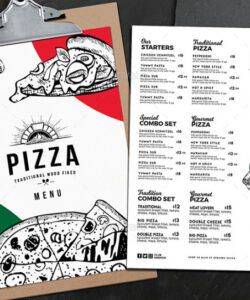 Free Pizza Menu Design Template Doc