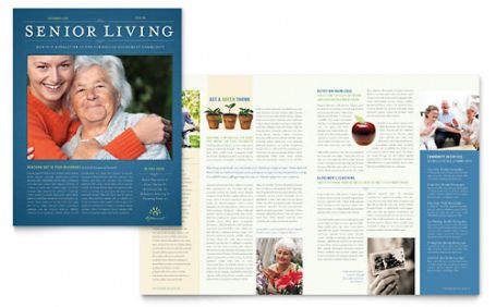 free senior living community tri fold brochure template design assisted living menu template sample