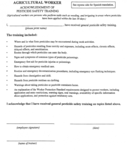 Free Training Acknowledgement Form Template Excel Sample